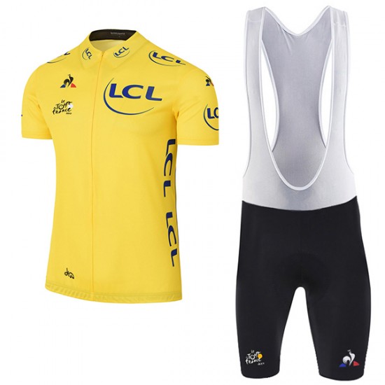 2017 Tour de France giallo abbigliamento Maglie Ciclismo Manica Corta et Salopette Ciclismo 37195-MN